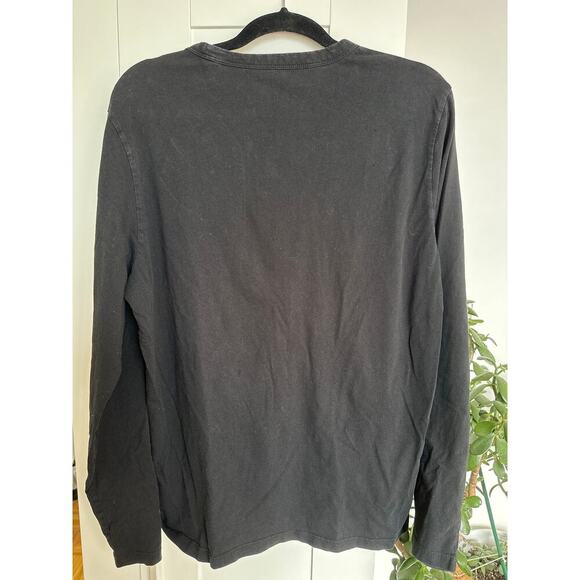 Mott & Bow 100% Cotton Black Long Sleeve Crew Tee Driggs, Size L, EUC - Picture 3 of 5